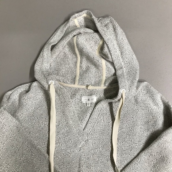Lou Grey Light Grey Tweedy Hoodie Xs 